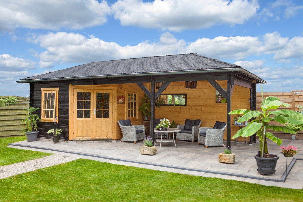 Blokhut - Tuinhuis Paiva | 44 mm | vuren onbehandeld