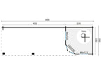 Blokhut - Tuinhuis Paiva | 44 mm | vuren groen geïmpregneerd