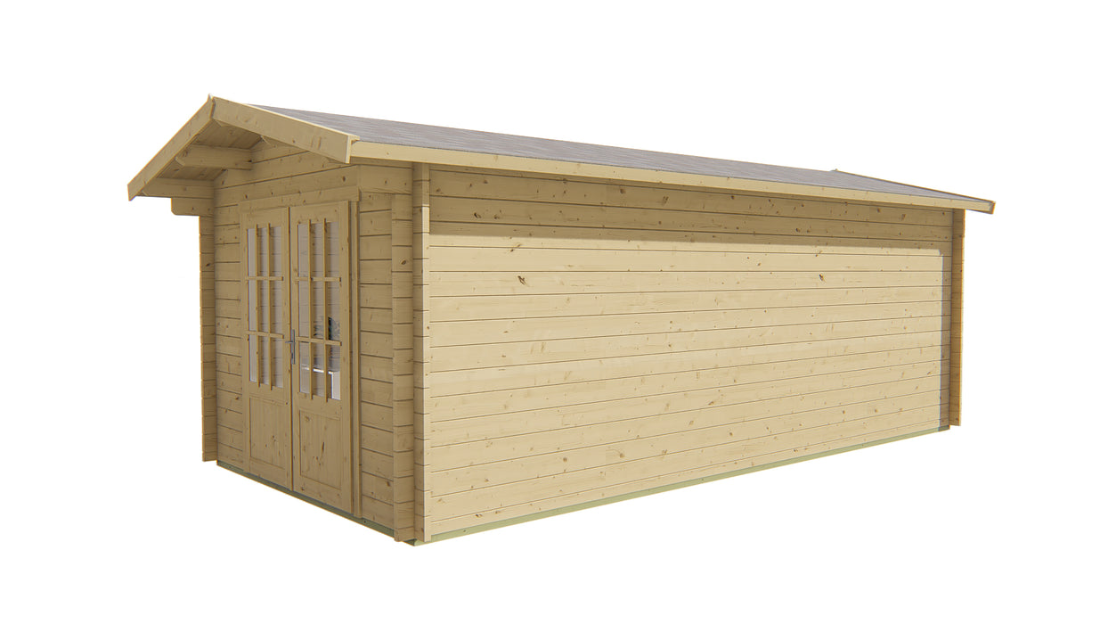Blokhut - Tuinhuis Rick | 40 mm | grijs geïmpregneerd