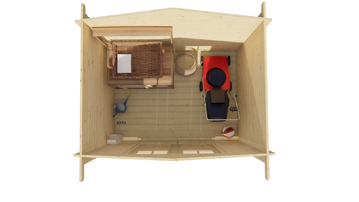 Blokhut - Tuinhuis Robert | 28 mm | vuren onbehandeld