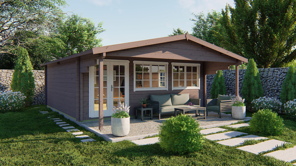 Blokhut - Tuinhuis Rune | 70 mm | vuren Red Class Wood geïmpregneerd