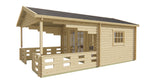 Blokhut - Tuinhuis Sanstrov | 44 mm | vuren bruin geïmpregneerd