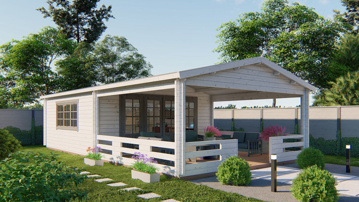 Blokhut - Tuinhuis Sheffield | 58 mm | vuren groen geïmpregneerd