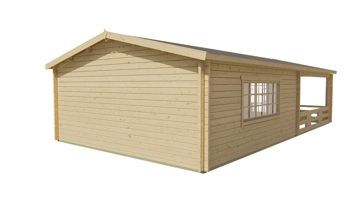 Blokhut - Tuinhuis Sheffield | 58 mm | vuren groen geïmpregneerd