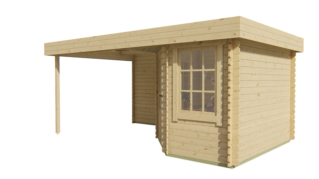 Blokhut - Tuinhuis Stig | 28 mm | vuren Red Class Wood geïmpregneerd