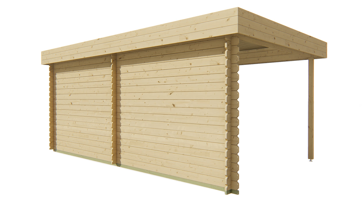 Blokhut - Tuinhuis Stig | 28 mm | vuren Red Class Wood geïmpregneerd