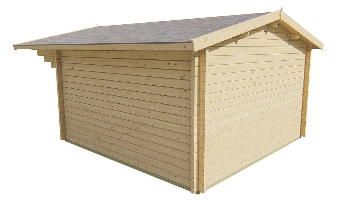 Blokhut - Tuinhuis Stian | 58 mm | vuren bruin geïmpregneerd