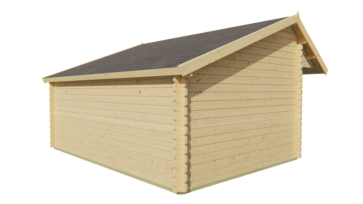 Blokhut - Tuinhuis Thüringen | 44 mm | vuren honinggeel geïmpregneerd