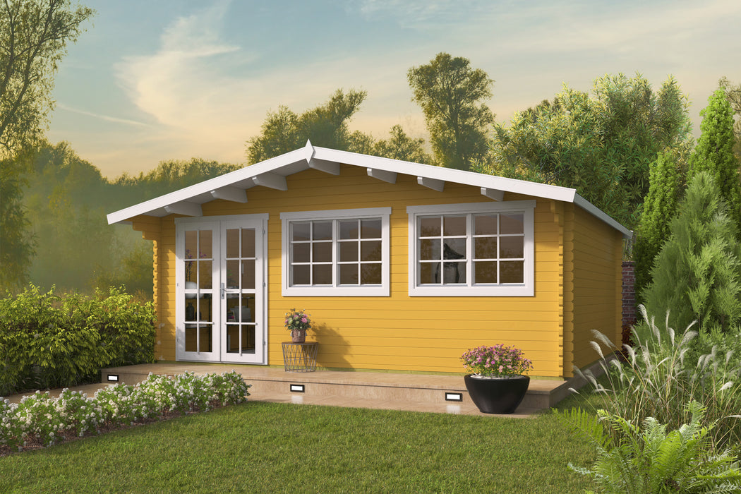Blokhut - Tuinhuis Tova | 44 mm | vuren groen geïmpregneerd
