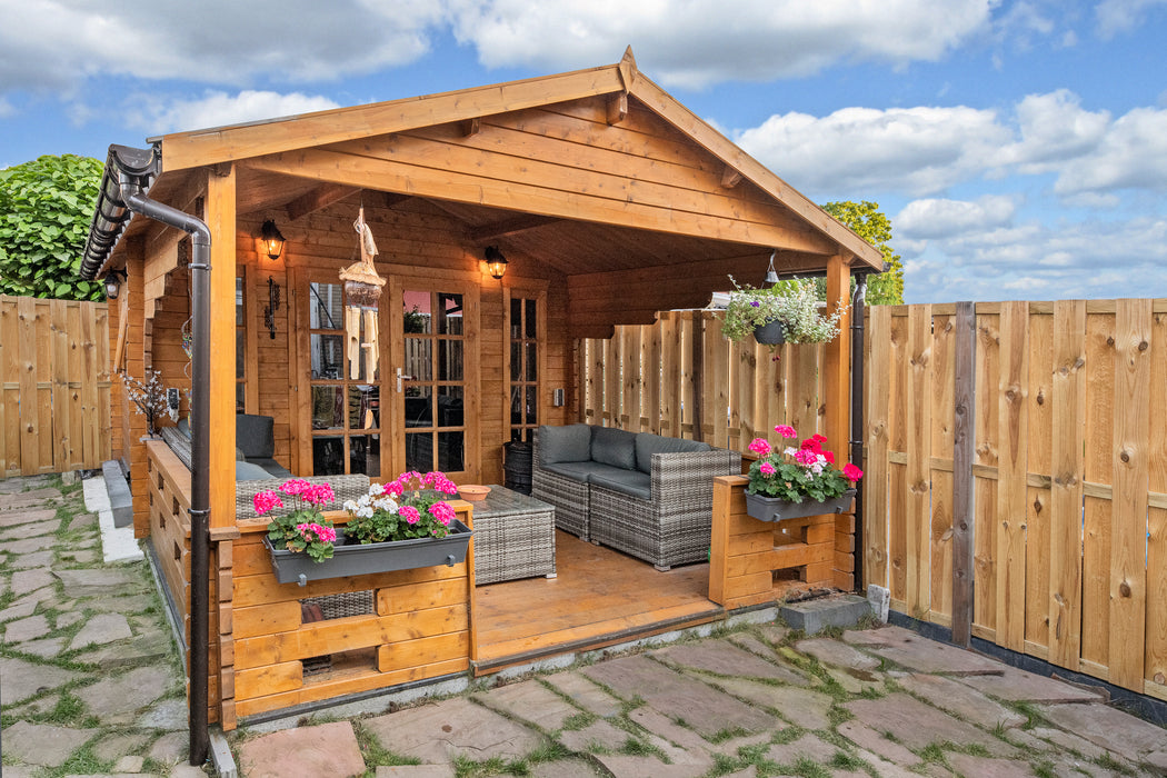 Blokhut - Tuinhuis Ulrik | 44 mm | vuren Red Class Wood geïmpregneerd