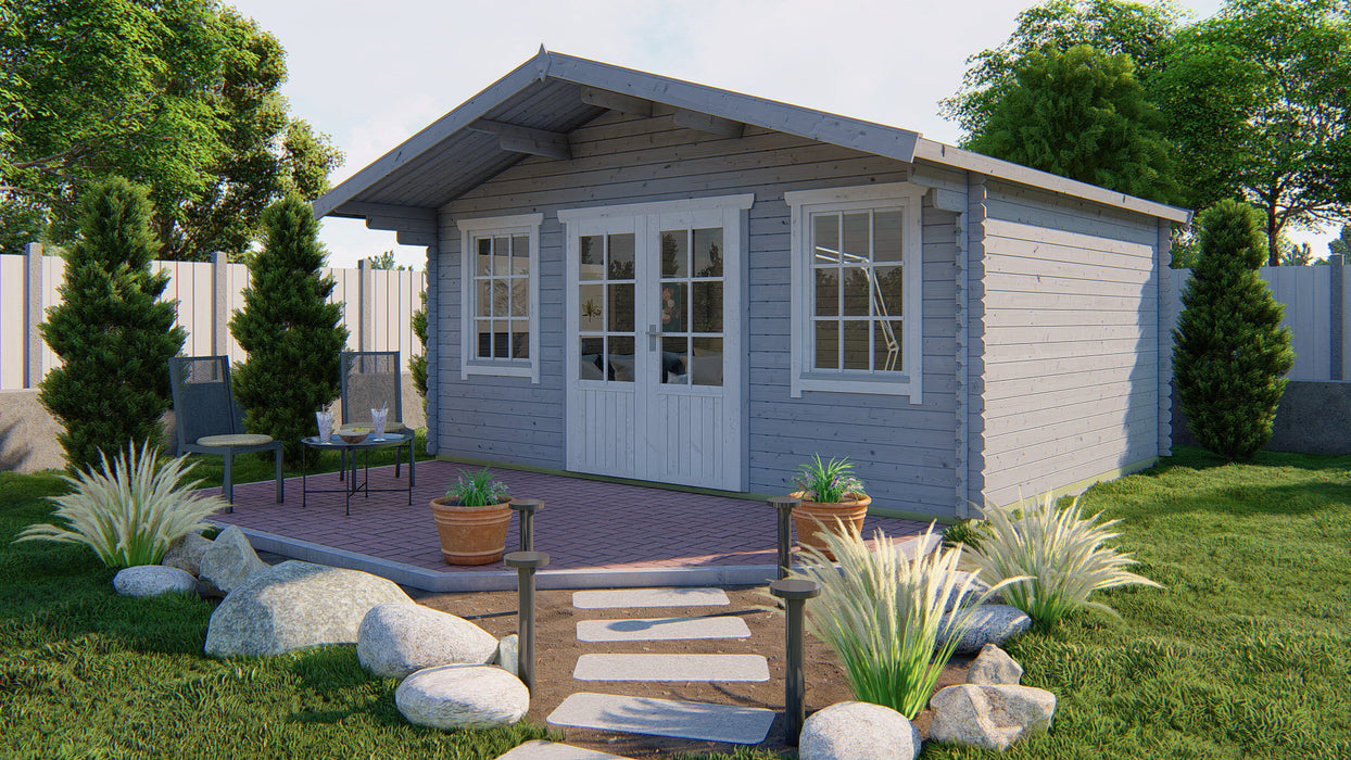 Blokhut - Tuinhuis Viggo | 28 mm | vuren Red Class Wood geïmpregneerd