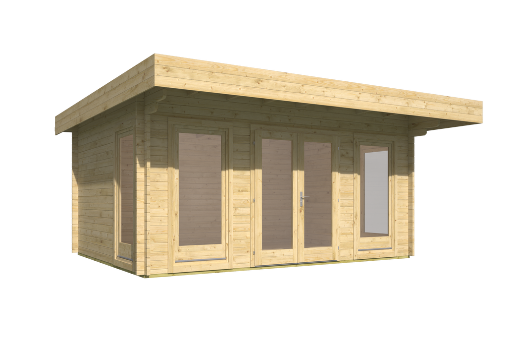 Blokhut - Tuinhuis Yorick | 44 mm | vuren groen geïmpregneerd