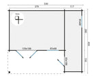 Blokhut - Tuinhuis Wolfgang | 44 mm | vuren Red Class Wood geïmpregneerd