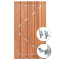Tuindeur Solide keruing hardhout , 9-planks 180 x 100 cm