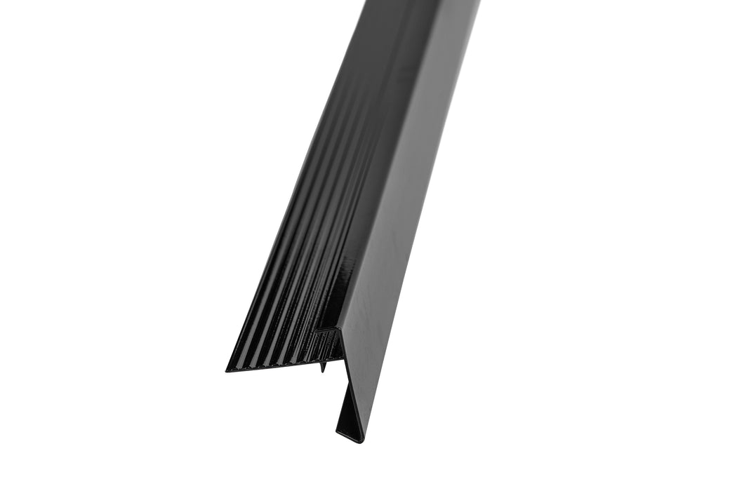 Blokhutaccessoires aluminium daktrim zwart 4,5 x 4,5 x 250 cm incl. 1 klang