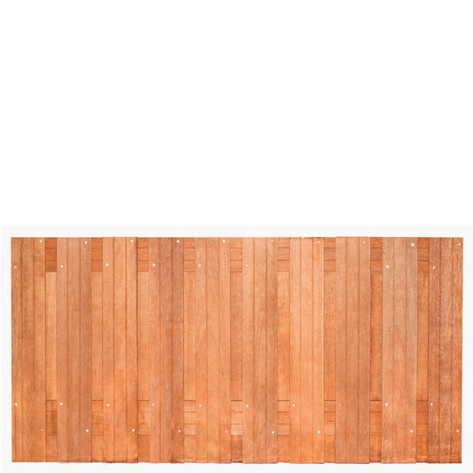 Tuinscherm hardhout kunstmatig gedroogd 21-planks (19 + 2) Dronten 180 x 90 cm