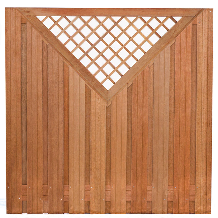 Tuinscherm hardhout kunstmatig gedroogd, 21-planks (19 + 2) Dronten 180 x 180 cm superieur