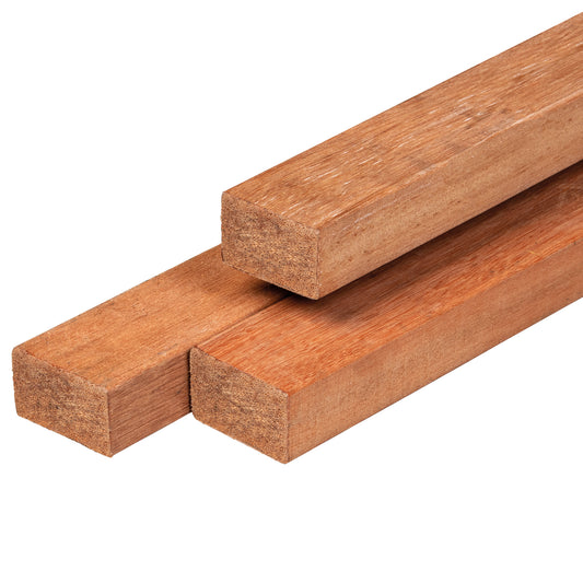 Hardhout timmerhout gedroogd geschaafd 4rh 4,4 x 6,8 x 430 cm