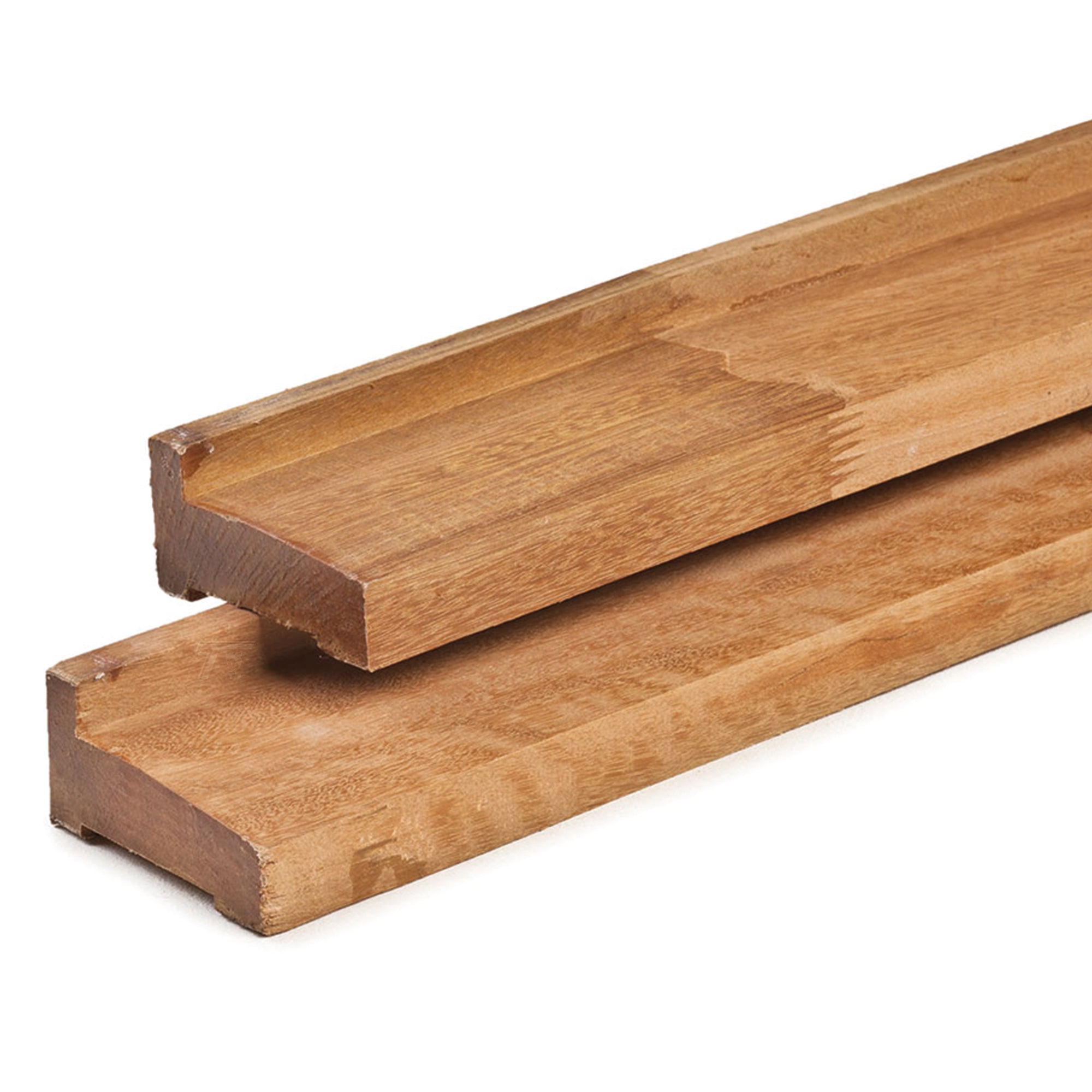 Bangkirai hardhout afwateringsbalk 4,5 x 9,0 x 300 cm kunstmatig gedroogd, geschaafd