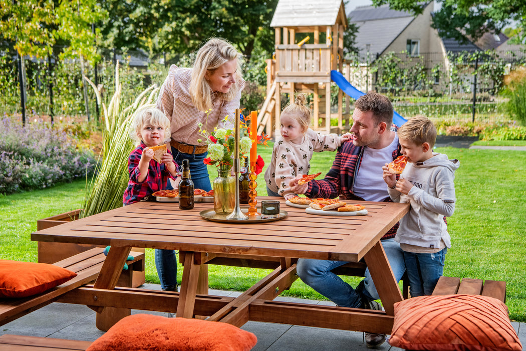 Hardhouten picknicktafel vierkant Premium