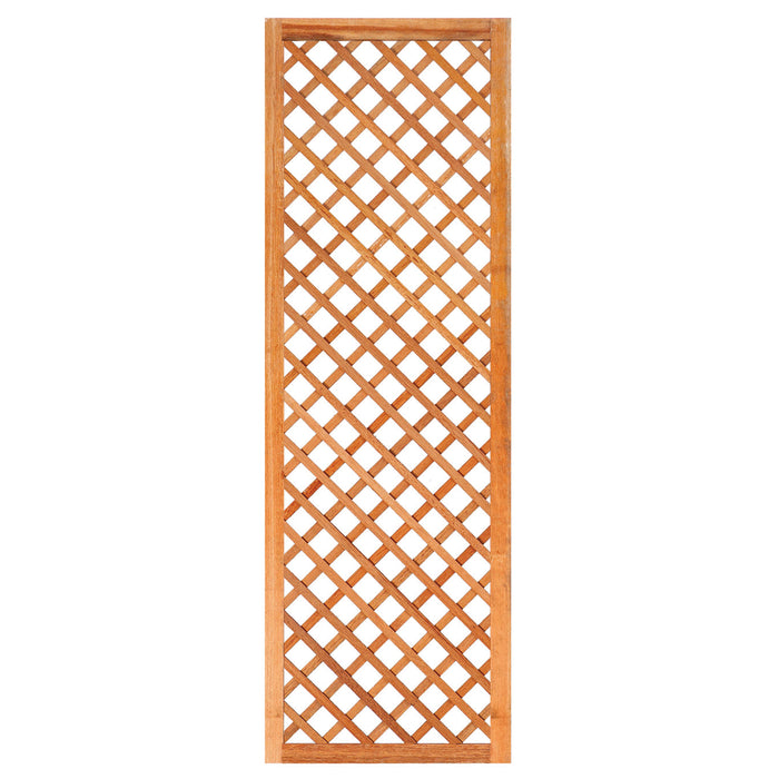 Trellis met lijst, diagonale lamellen hardhout kunstmatig gedroogd H180 x B60 cm