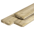 Grenen dubbel rabat 1,8 x 14,0 x 360 cm, vers, groen geïmpregneerd, geschaafd