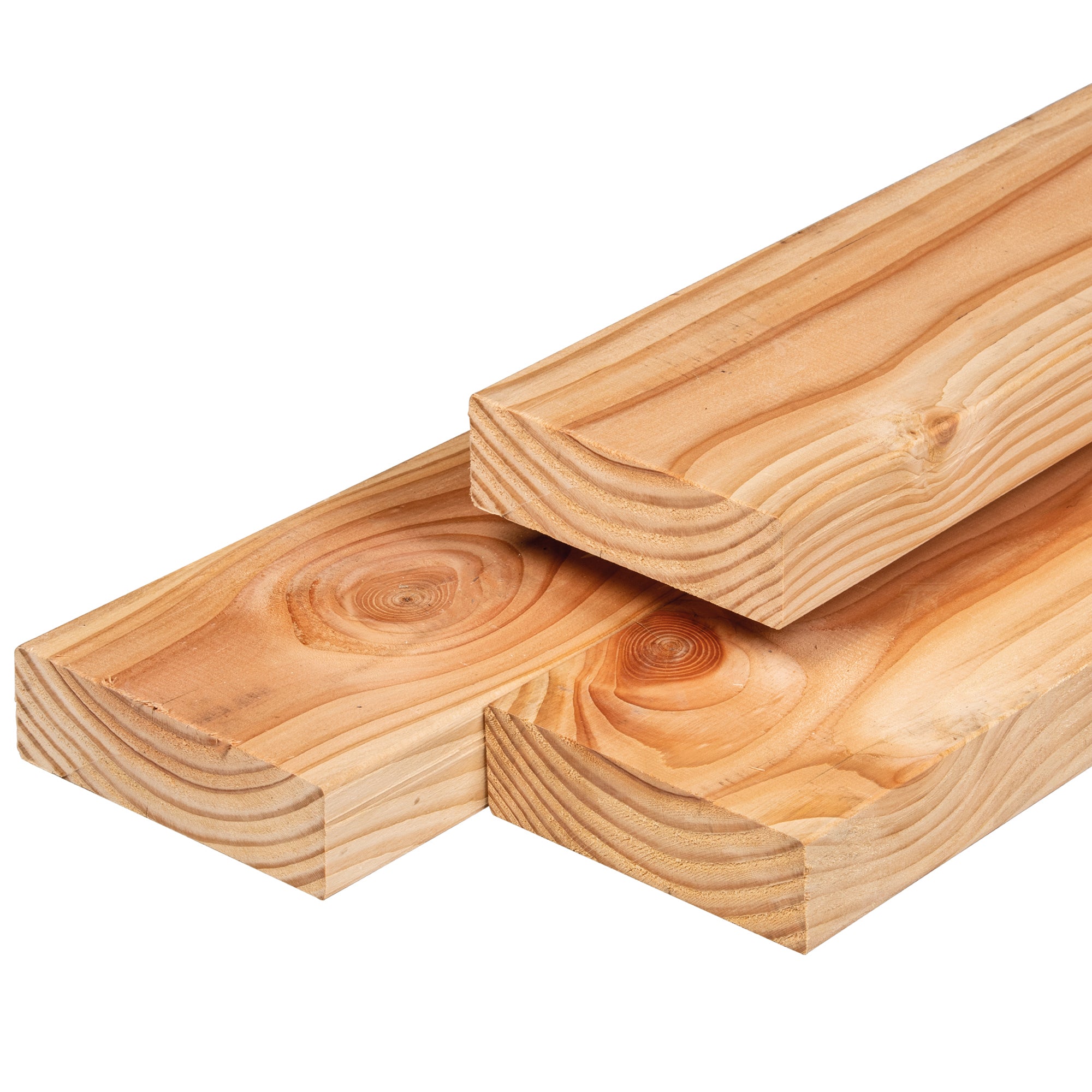 Douglas ligger 4,5 x 14,5 x 300 cm, gedroogd, geschaafd, 4 ronde hoeken