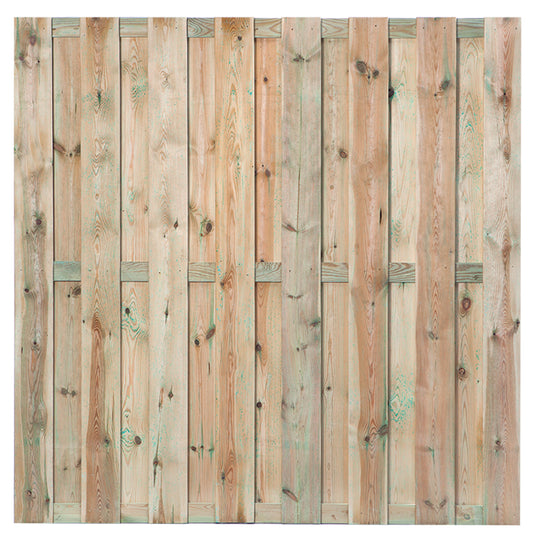 Tuinscherm grenen groen geïmpregneerd, 15-planks Uden 180 x 180 cm