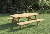 Picknicktafel Basis 180 cm vuren gedroogd, groen geïmpregneerd