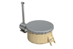 Hottub met externe RVS kachel ø200 cm onbehandeld vuren