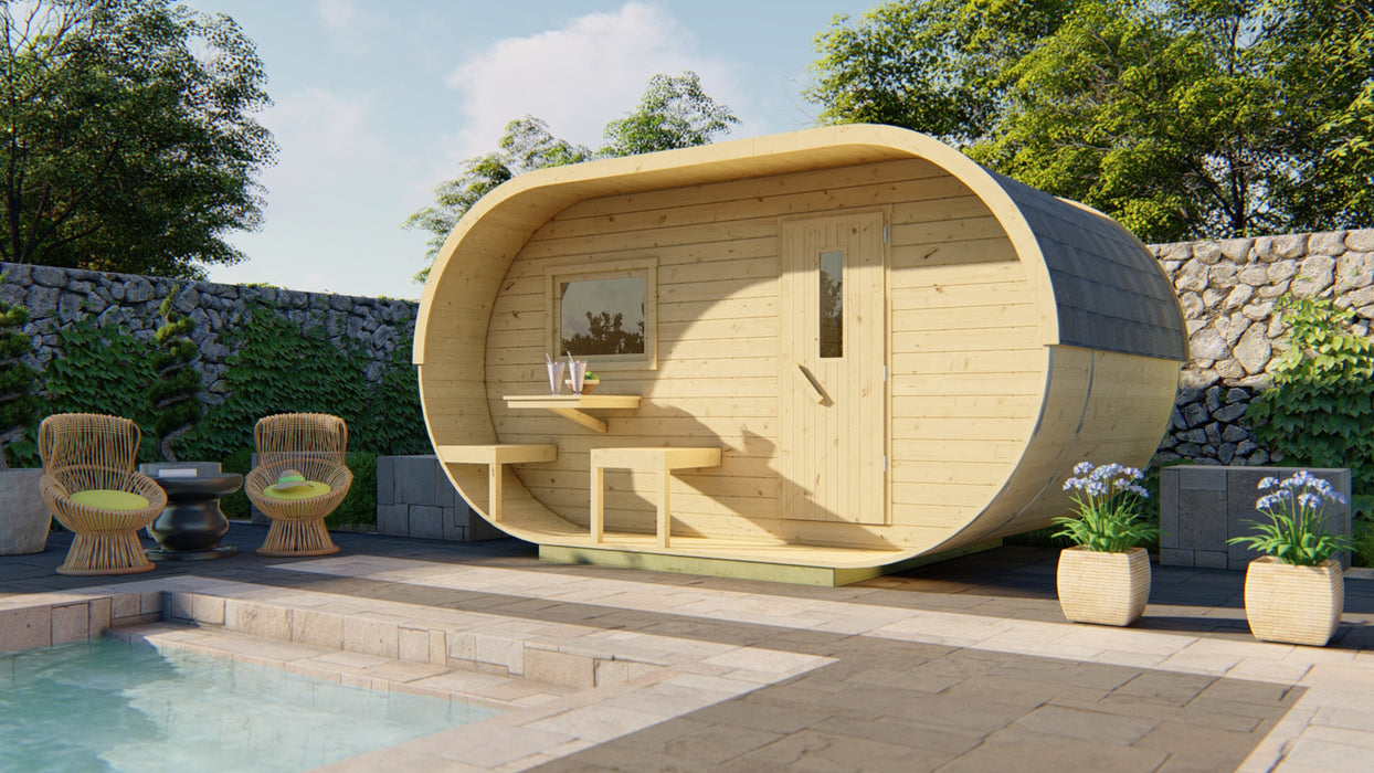 Sauna Oval | 28/42 mm | onbehandeld