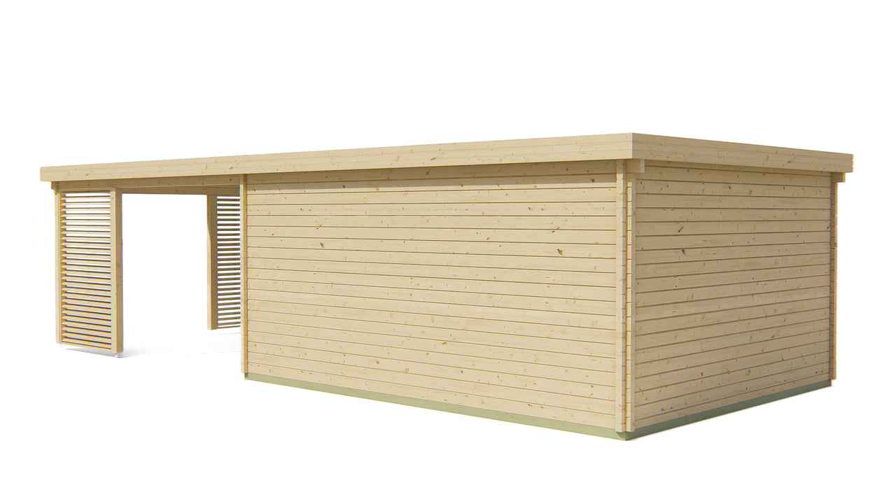 Blokhut - Tuinhuis Casper | 58 mm | vuren Red Class Wood geïmpregneerd