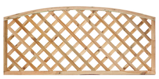 Trellis met tooglijst, diagonale lamellen grenen groen geïmpregneerd H60 x B180 cm