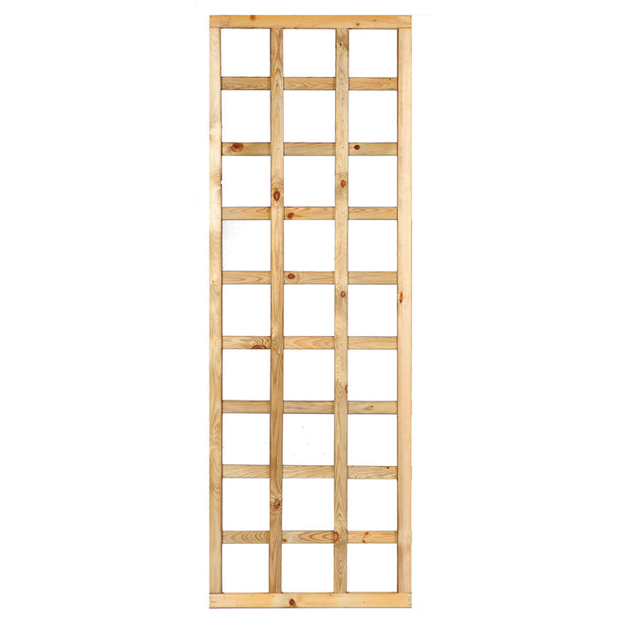 Trellis met lijst, rechte lamellen grenen groen geïmpregneerd H180 x B60 cm