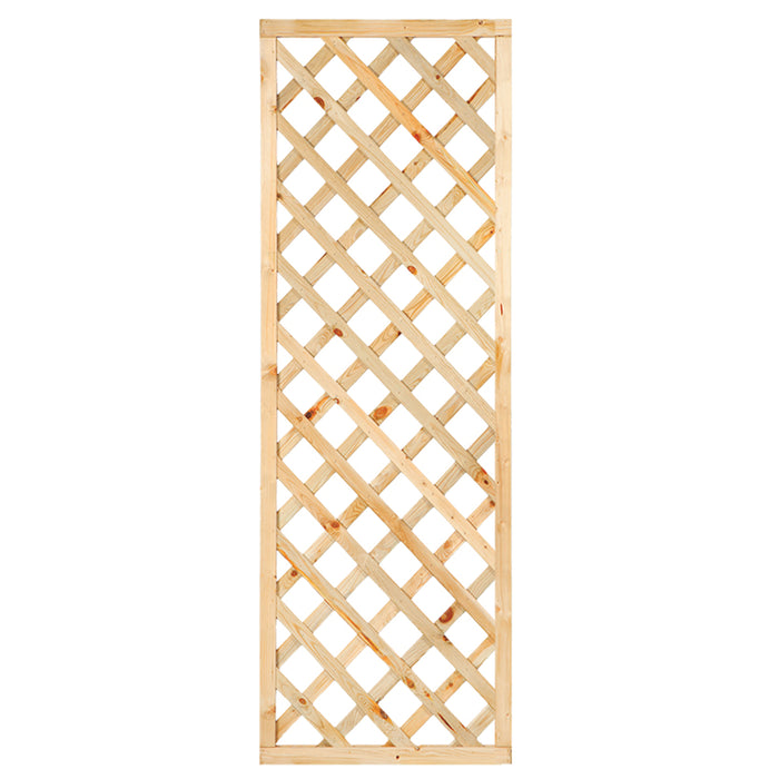 Trellis met lijst, diagonale lamellen grenen groen geïmpregneerd H180 x B60 cm