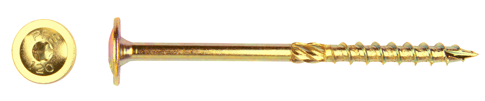 Flenskopschroef geelverzinkt torx 40 - 8,0 x 160 mm
