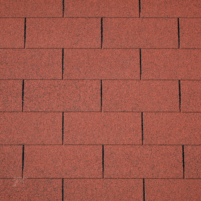 Dakshingles recht rood - pak 3 m²