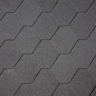 Dakshingles hexagonaal zwart - pak 3 m²