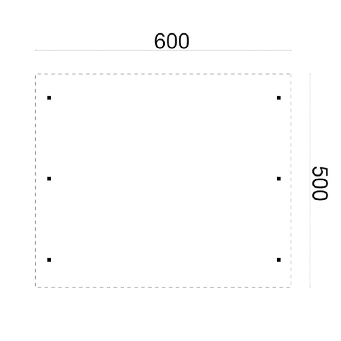 Carport Dubbel met PVC dakplaten grenen groen geïmpregneerd L500 x B600 cm