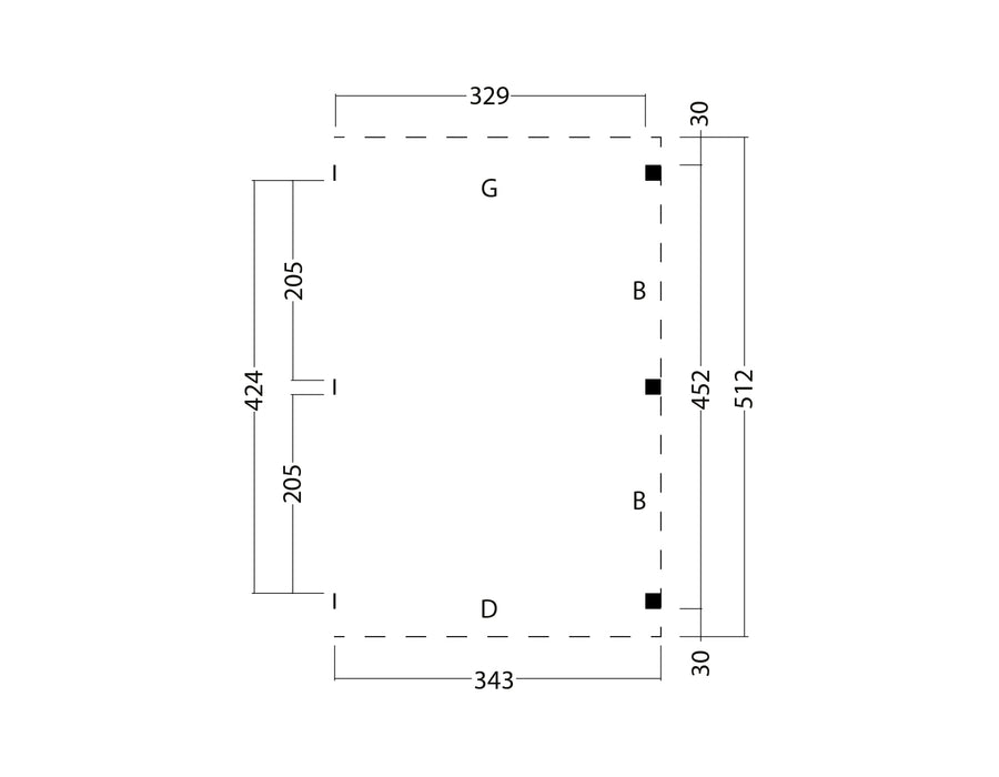 Kapschuur Billund XXL Uitbredingset Red Class Wood 350 x 510 cm