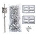 Starterset 3 - 1600 spijkers / 1600 asfaltnagels / ventilatieset / stormankerset