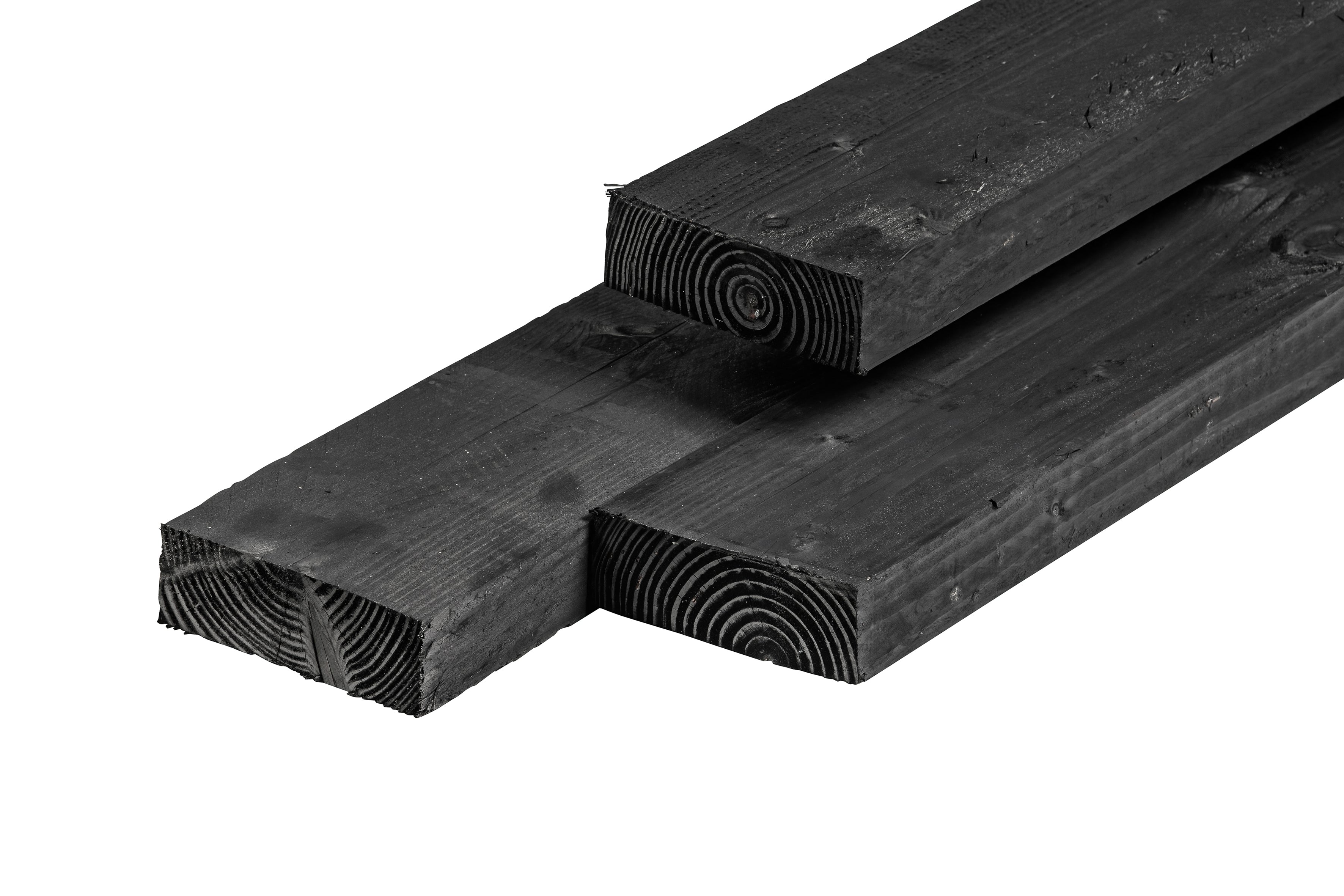 Douglas ligger 6,3 x 17,5 x 305 cm, vers, zwart geïmpregneerd, fijnbezaagd, scherpkantig