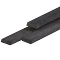 Douglas rhombus profiel 2,0 x 6,5 x 180 cm, gedroogd, zwart gespoten, geschaafd, 4 ronde hoeken