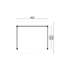 DHZ Plat dak Ommen Douglas 300 x 400 cm zwart geïmpregneerd