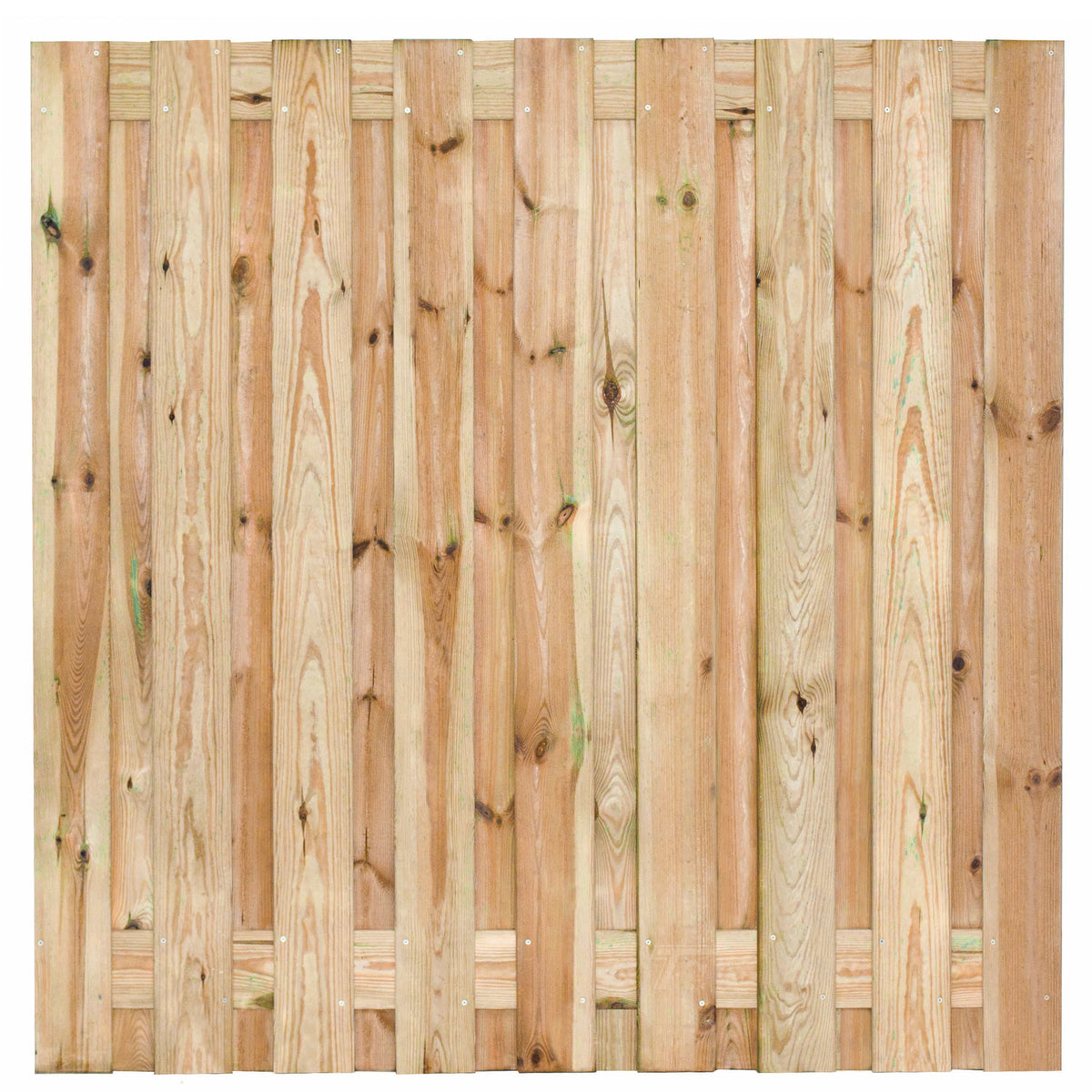 Tuinscherm grenen groen geïmpregneerd 19-planks (17 + 2) Vasse 180 x 180 cm