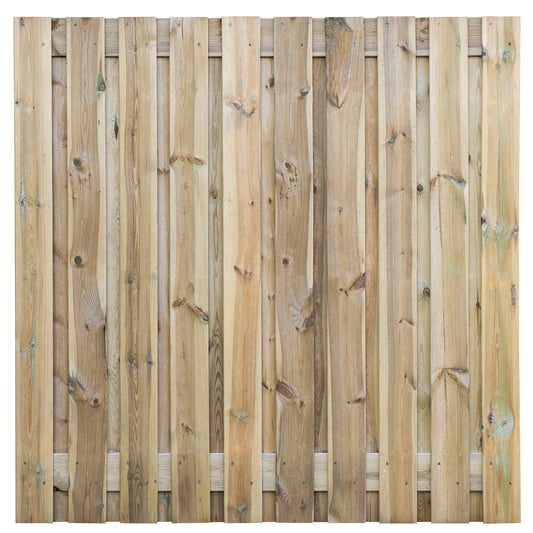 Tuinscherm grenen groen geïmpregneerd, 21-planks (19 + 2) Haaksbergen 180 x 180 cm