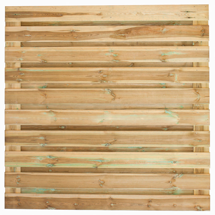 Tuinscherm grenen groen geïmpregneerd, 21-planks (19 + 2) Breda 180 x 180 cm horizontaal