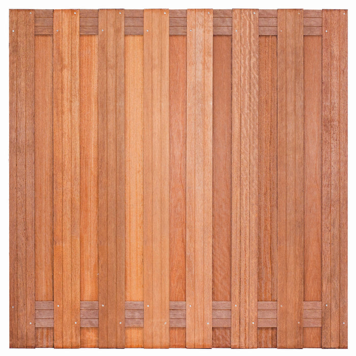 Tuinscherm hardhout kunstmatig gedroogd 17-planks (15 + 2) Kampen 180 x 180 cm