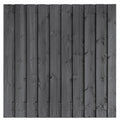 Tuinscherm Hengelo, zwart geïmpregneerd grenen, RVS-geschroefd, 21-planks (19+2) 180 x 180 cm