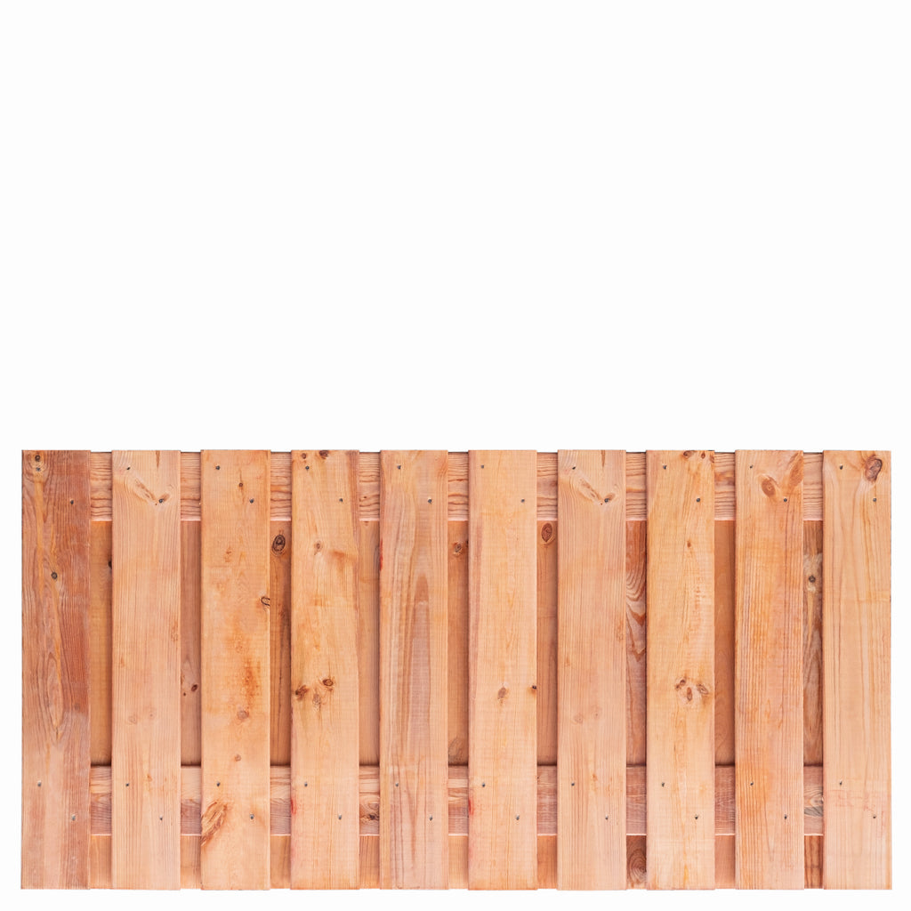 Tuinscherm Casablanca, Red Class Wood geïmpregneerd ME vuren, RVS-geschroefd, 21-planks (19+2) 180 x 90 cm